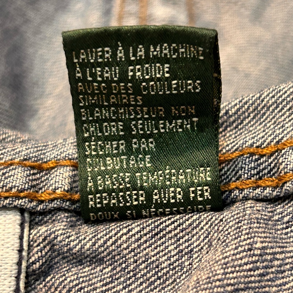 Vintage Y2K Lauren Jeans‎ Co Ralph Lauren Denim Zip Front Stretch Jean Jacket 2X - Picture 10 of 13